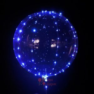Светящийся кристальный шар Bubbles с голубой светодиодной лентой