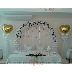 Оформление свадьбы белыми воздушными шарами