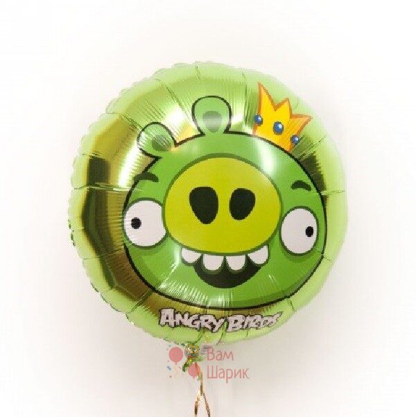 Фольгированный шарик Angry Birds свин