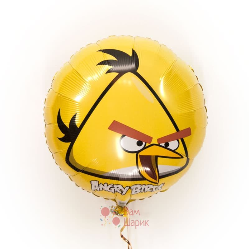 Фольгированный шарик Angry Birds желтая птичка