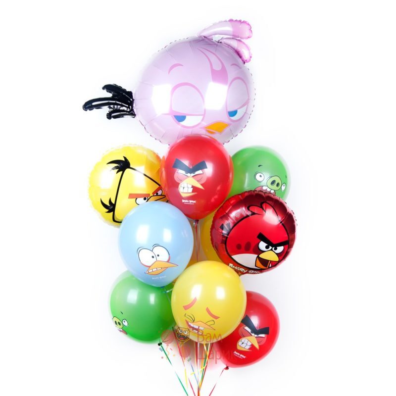 Композиция из шаров Angry Birds