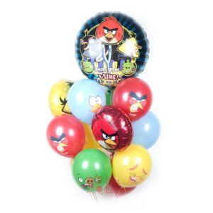 Композиция из шаров Angry Birds с музыкальным шаром