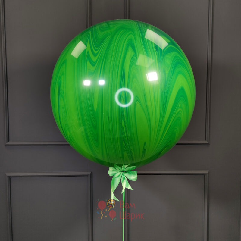Большой зеленый шар агат