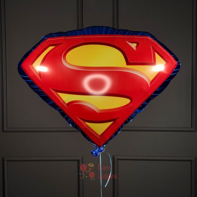 Фольгированный шар эмблема Супермена