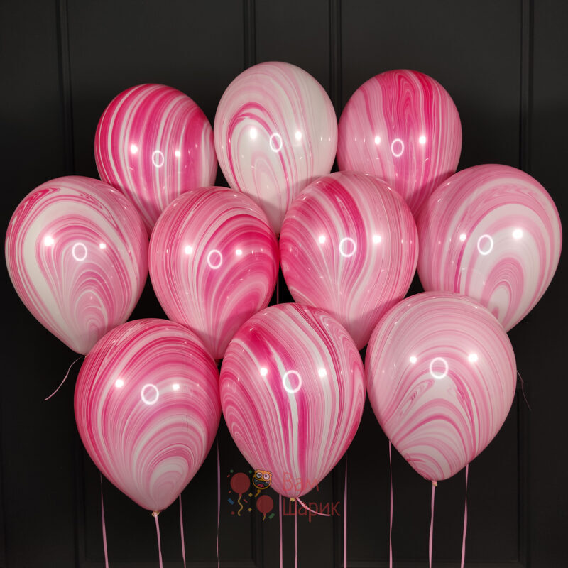 Воздушные шары розовый агат
