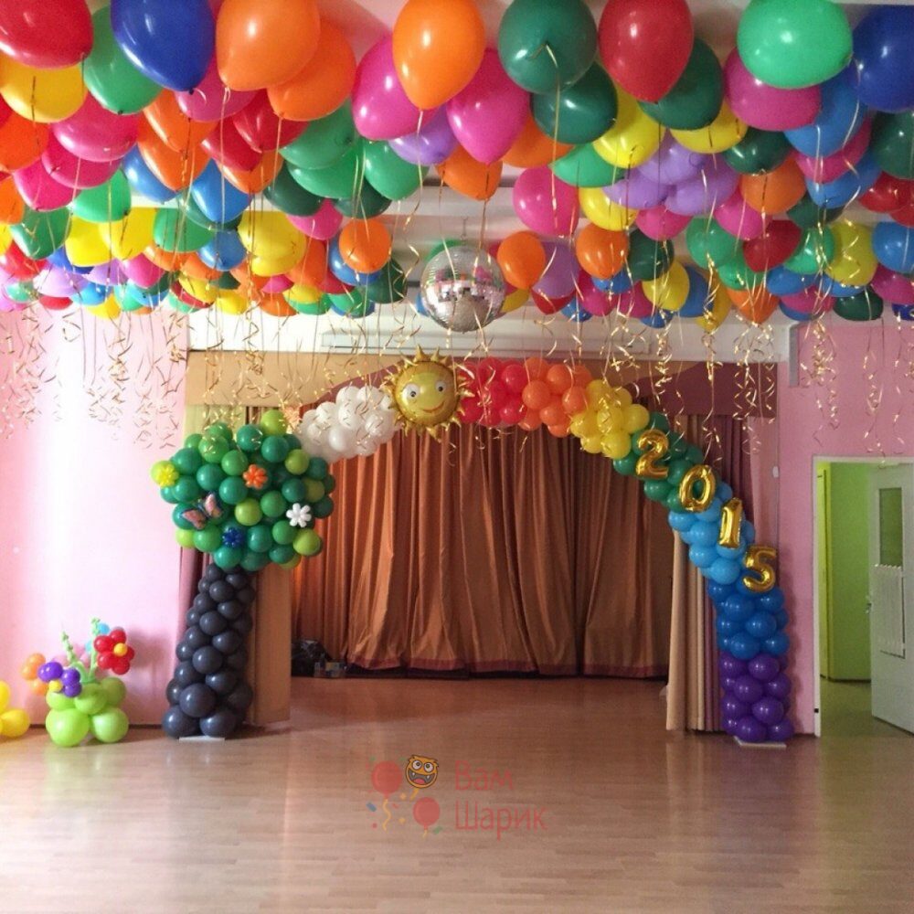 Оформление выпускного в детском саду воздушными шарами в Москве