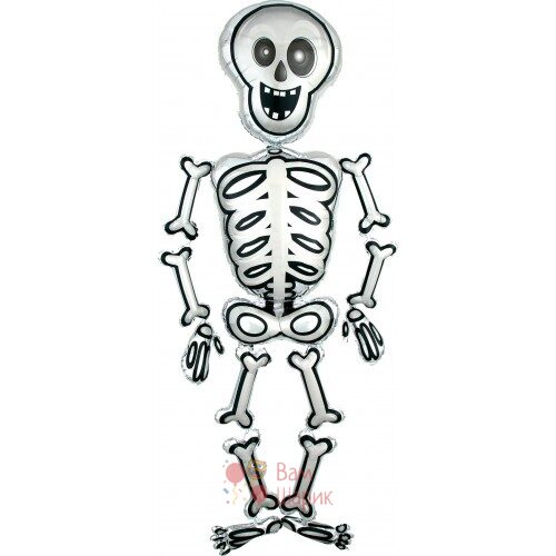 Ходячая фольгированная фигура Скелет Мистер Скелли