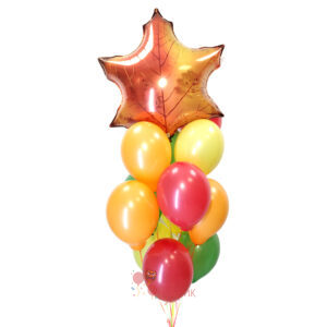 Композиция из разноцветных и фольгированный шаров на 1 сентября