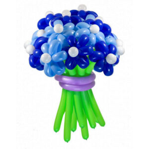 Цветы из шаров - ромашки синие - 1 шт.